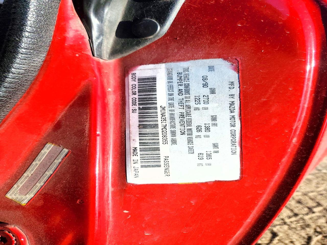1991 Mazda Mx5 VIN JM1NA3517M0208355 photo 12
