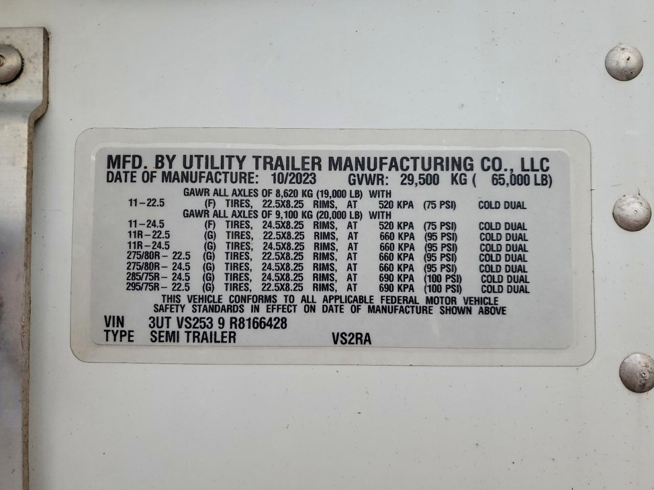 2024 UTILITY 53fttrailr VIN 3UTVS2539R8166428 photo 10