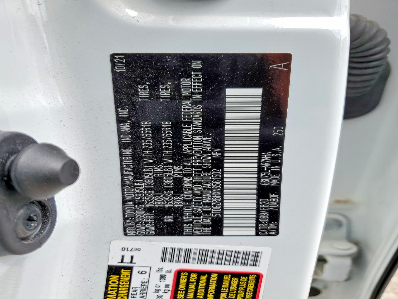 2022 Toyota Highlander VIN 5TDGZRBHXNS561502 photo 12