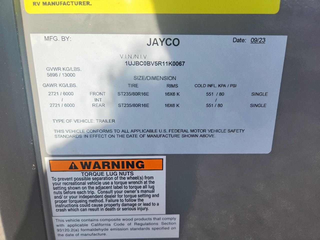 2024 JAYCO All models VIN 1UJBC0BV5R11K0067 photo 10