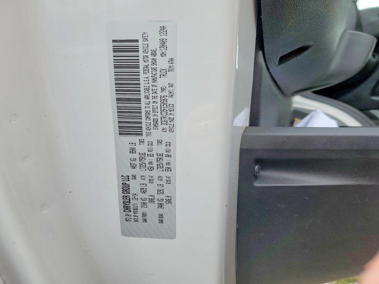 2015 Ram Promaster VIN 3C6TRVCD5FE505876 photo 12