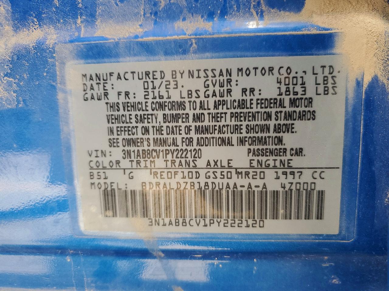 2023 Nissan Sentra VIN 3N1AB8CV1PY222120 photo 12