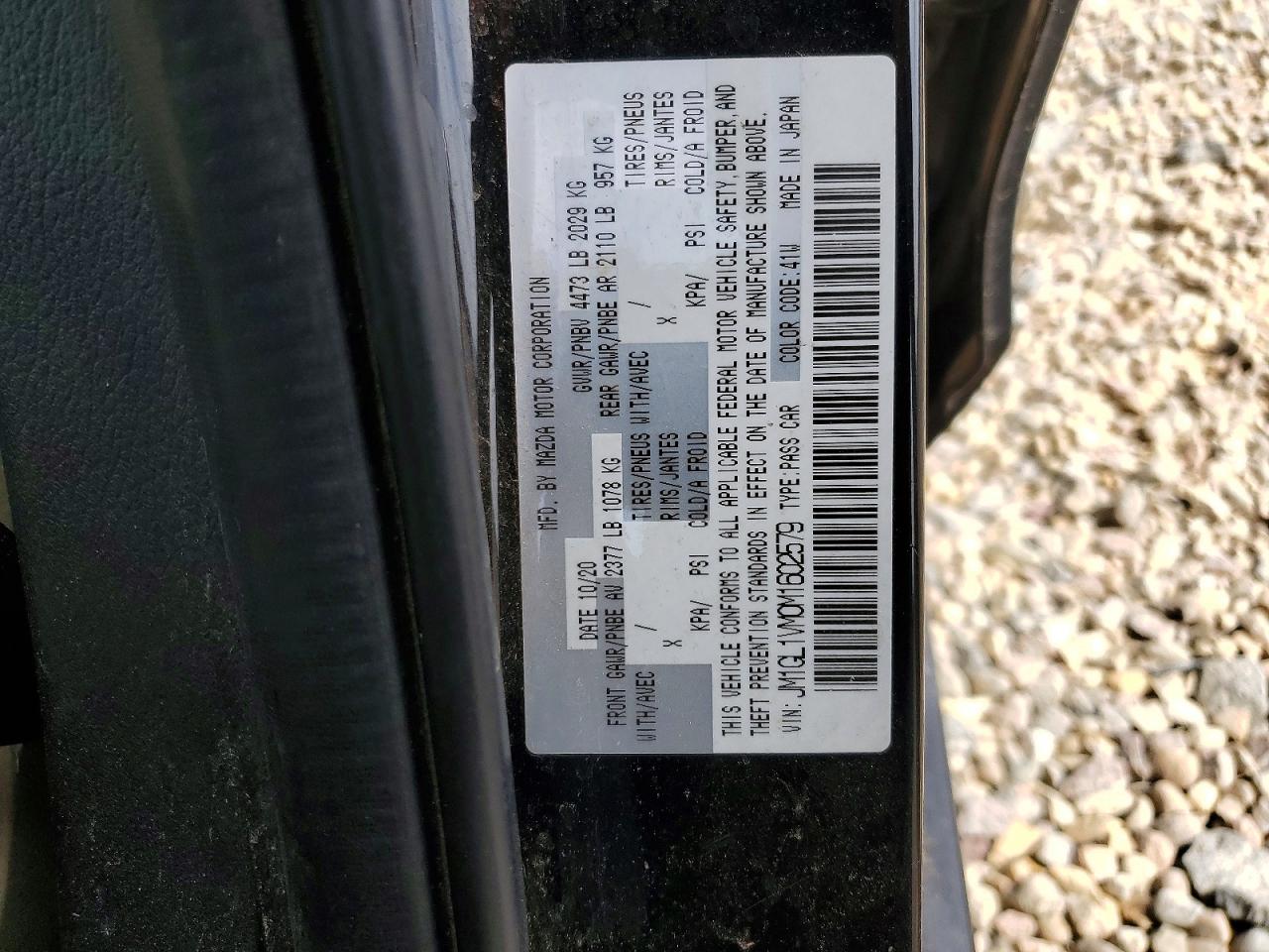 2021 Mazda 6 VIN JM1GL1VM0M1602579 photo 12