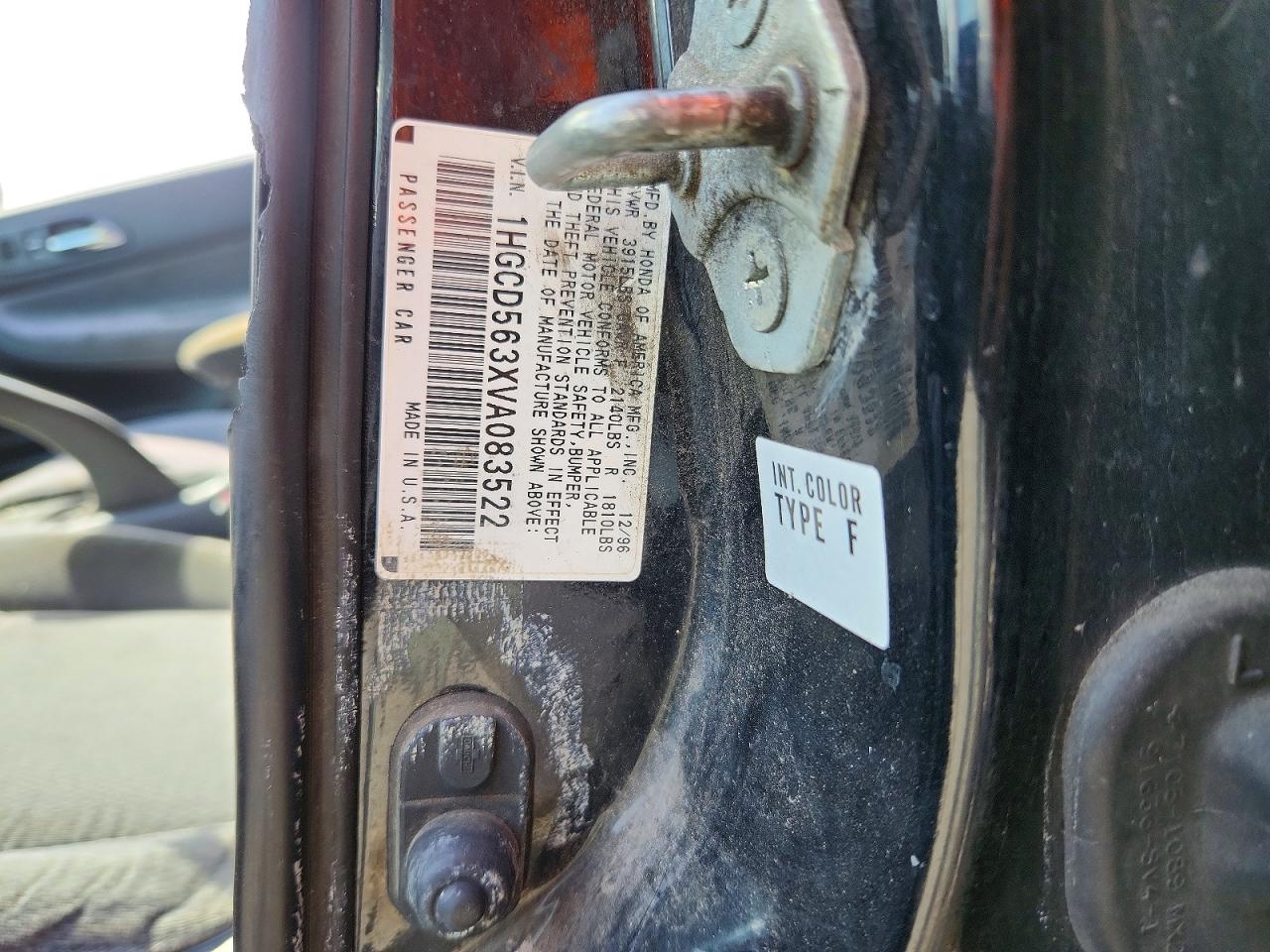 1997 Honda Accord VIN 1HGCD563XVA083522 photo 12