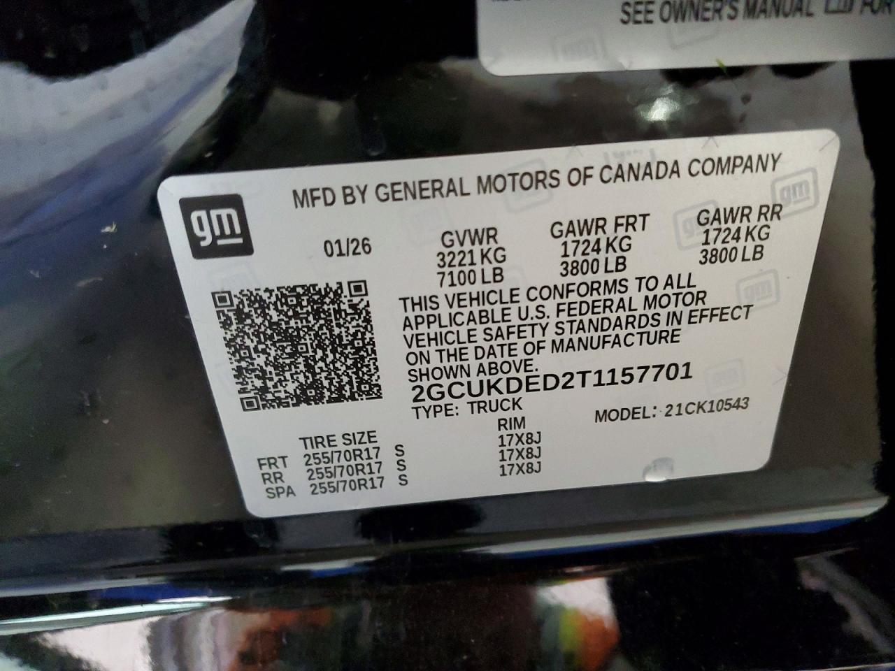2026 Chevrolet All models VIN 2GCUKDED2T1157701 photo 12
