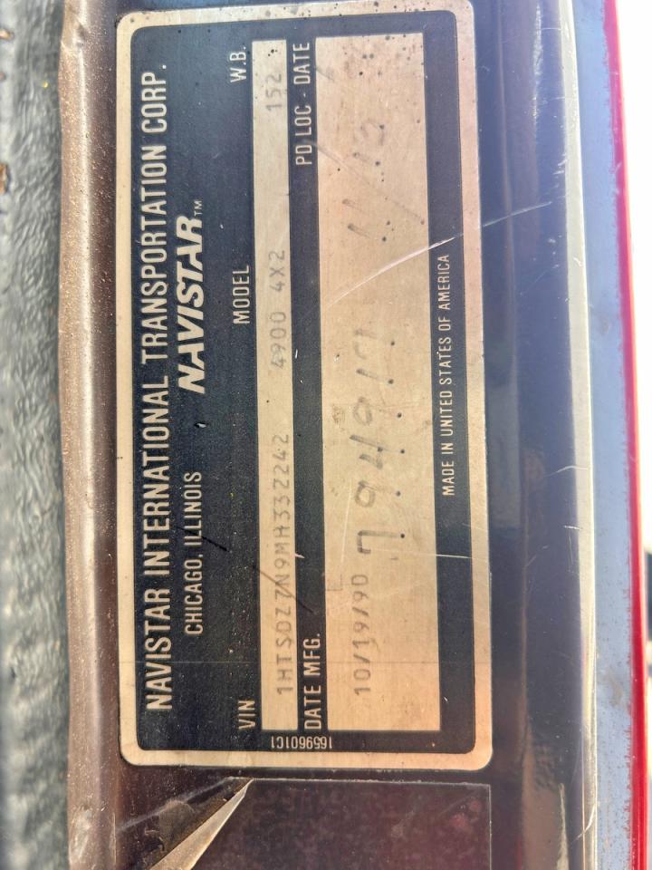 1991 International 4000 serie VIN 1HTSDZ7N9MH332242 photo 10