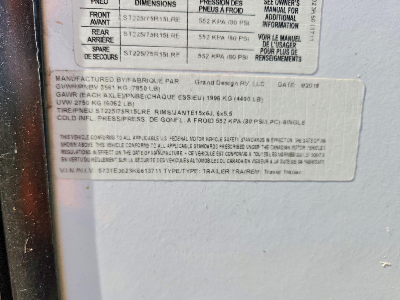 2019 GRAND Imagine VIN 573TE3023K6613711 photo 10