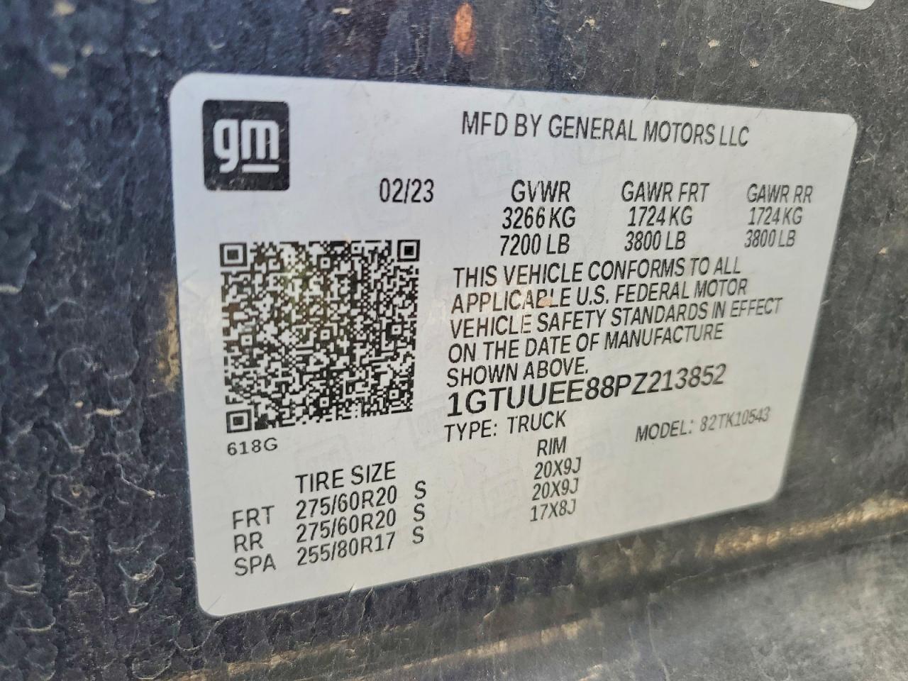 2023 GMC SIERRA VIN 1GTUUEE88PZ213852 photo 12