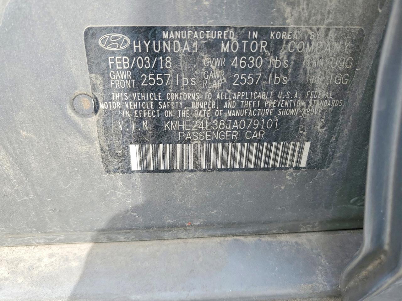 2018 HYUNDAI Sonata VIN KMHE24L38JA079101 photo 12