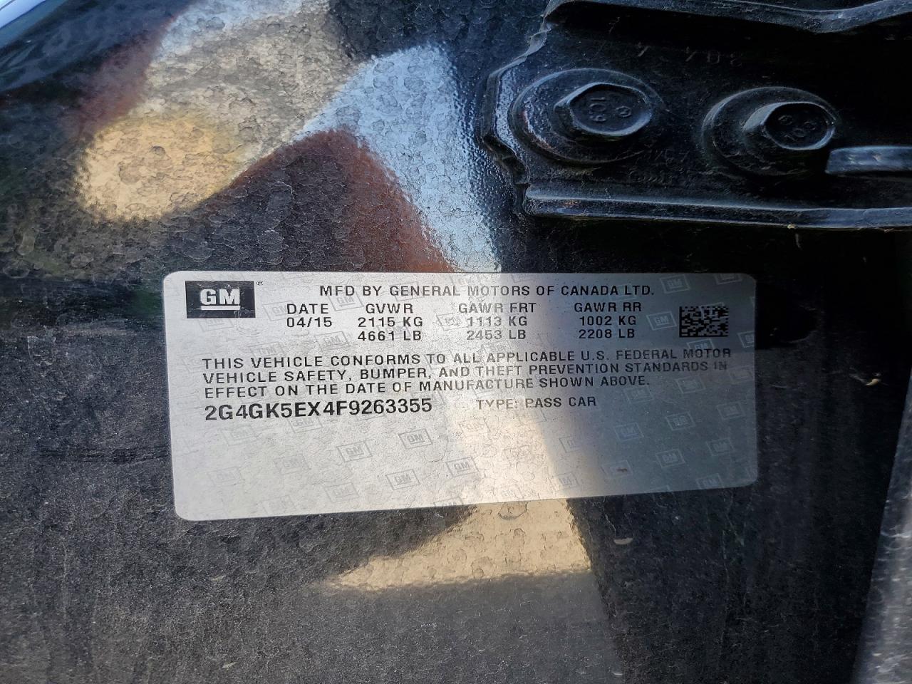 2015 Buick Regal VIN 2G4GK5EX4F9263355 photo 12