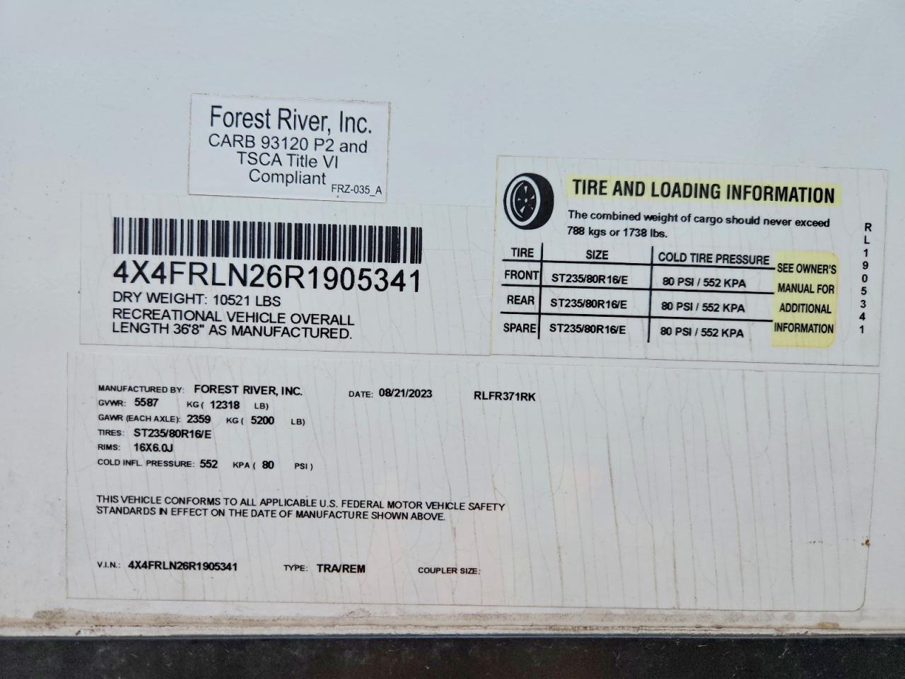 2024 FOREST All models VIN 4X4FRLN26R1905341 photo 10