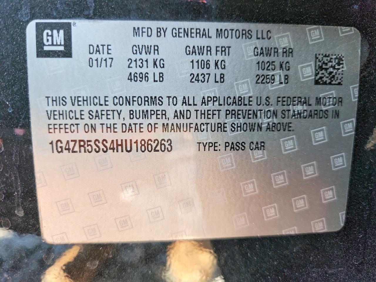 2017 Buick Lacrosse VIN 1G4ZR5SS4HU186263 photo 12