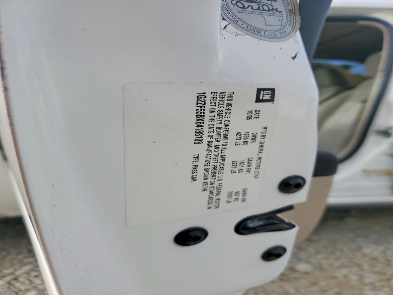2006 Pontiac G6 VIN 1G2ZF55BX64188108 photo 12