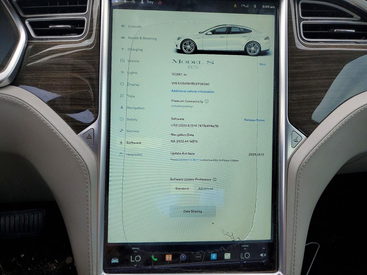 2014 Tesla Model s VIN 5YJSA1H15EFP36580 photo 9