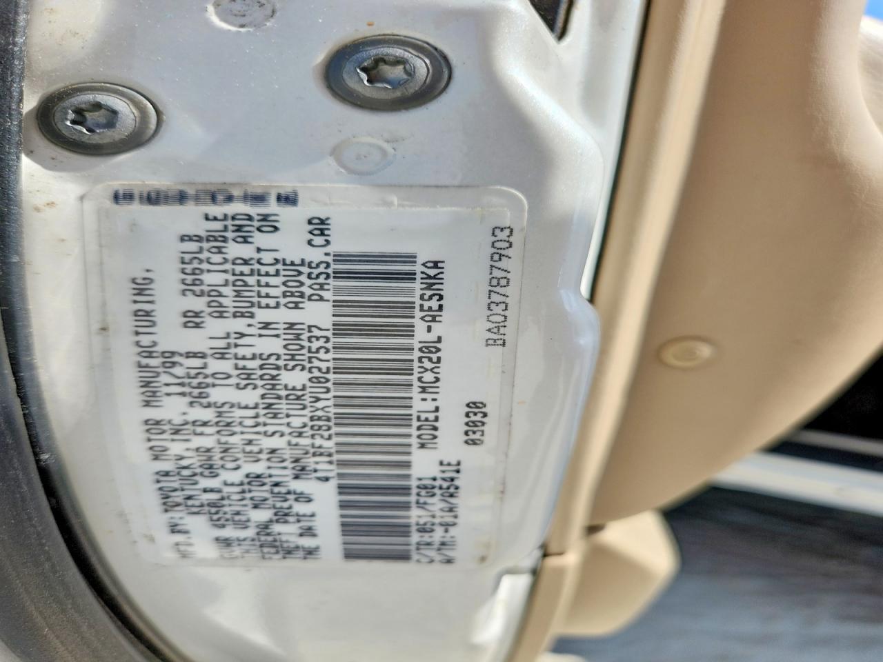 2000 Toyota Avalon VIN 4T1BF28BXYU027537 photo 12