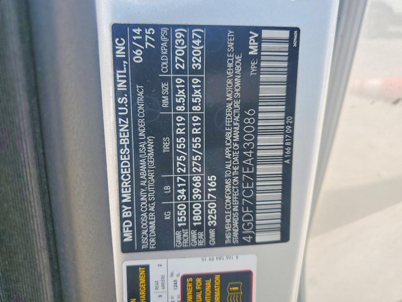 2014 Mercedes-Benz Gl-class VIN 4JGDF7CE7EA430086 photo 12