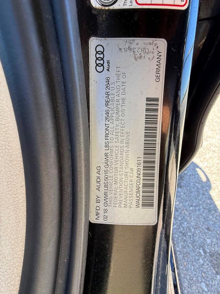 2018 Audi A6 VIN WAUC8AFC0JN091611 photo 10