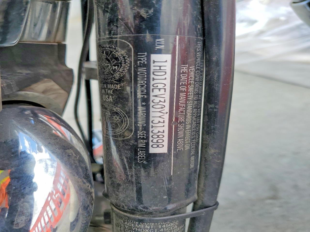 2000 HARLEY Fx VIN 1HD1GEV30YY313898 photo 9