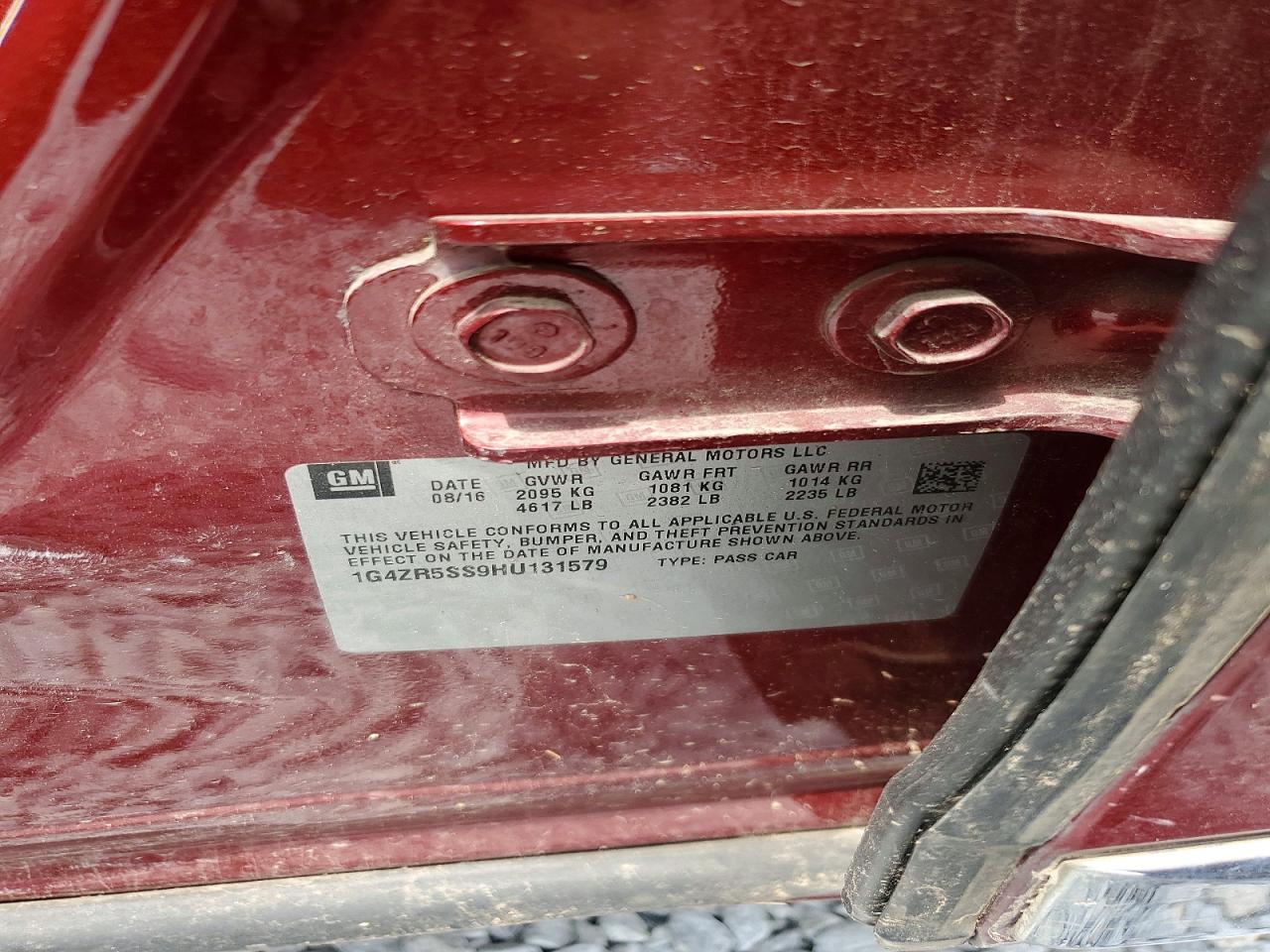 2017 BUICK Lacrosse VIN 1G4ZR5SS9HU131579 photo 12