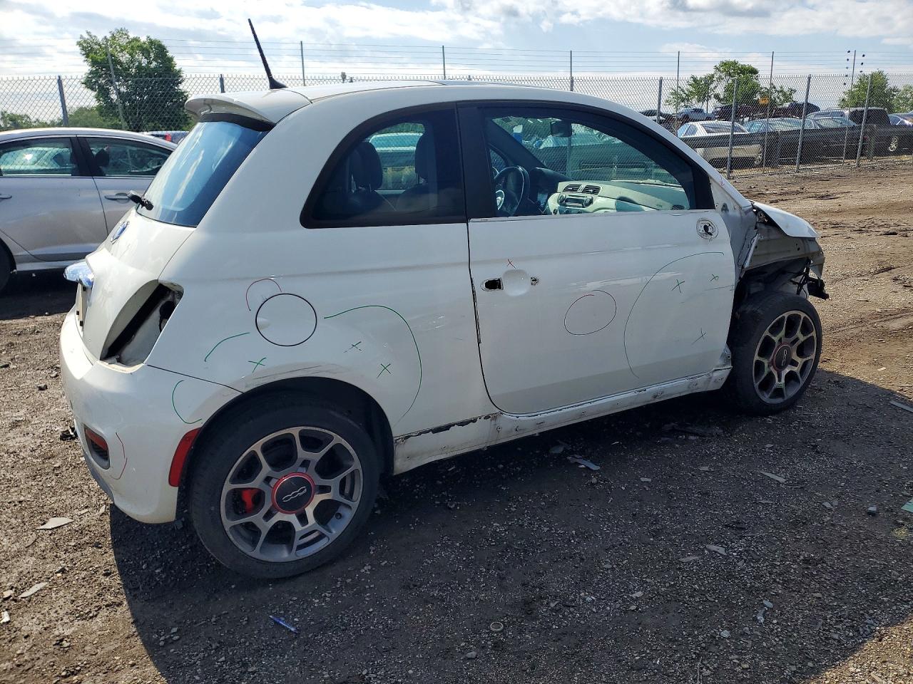 2013 FIAT 500 VIN 3C3CFFBR7DT692605 photo 3