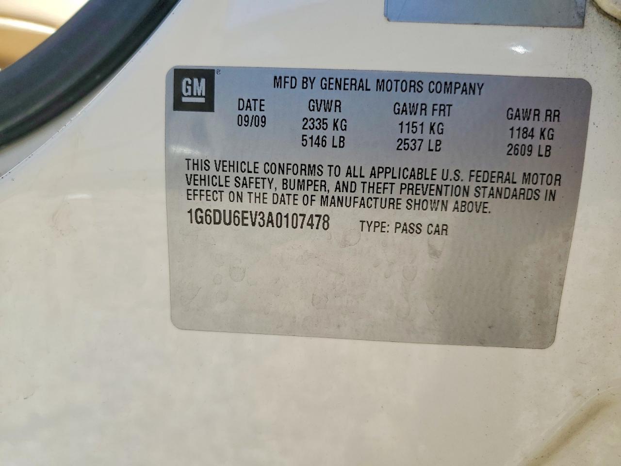 2010 Cadillac Sts VIN 1G6DU6EV3A0107478 photo 12