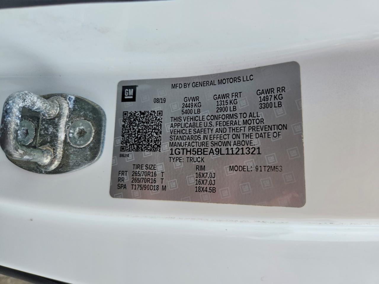 2020 GMC Canyon VIN 1GTH5BEA9L1121321 photo 12