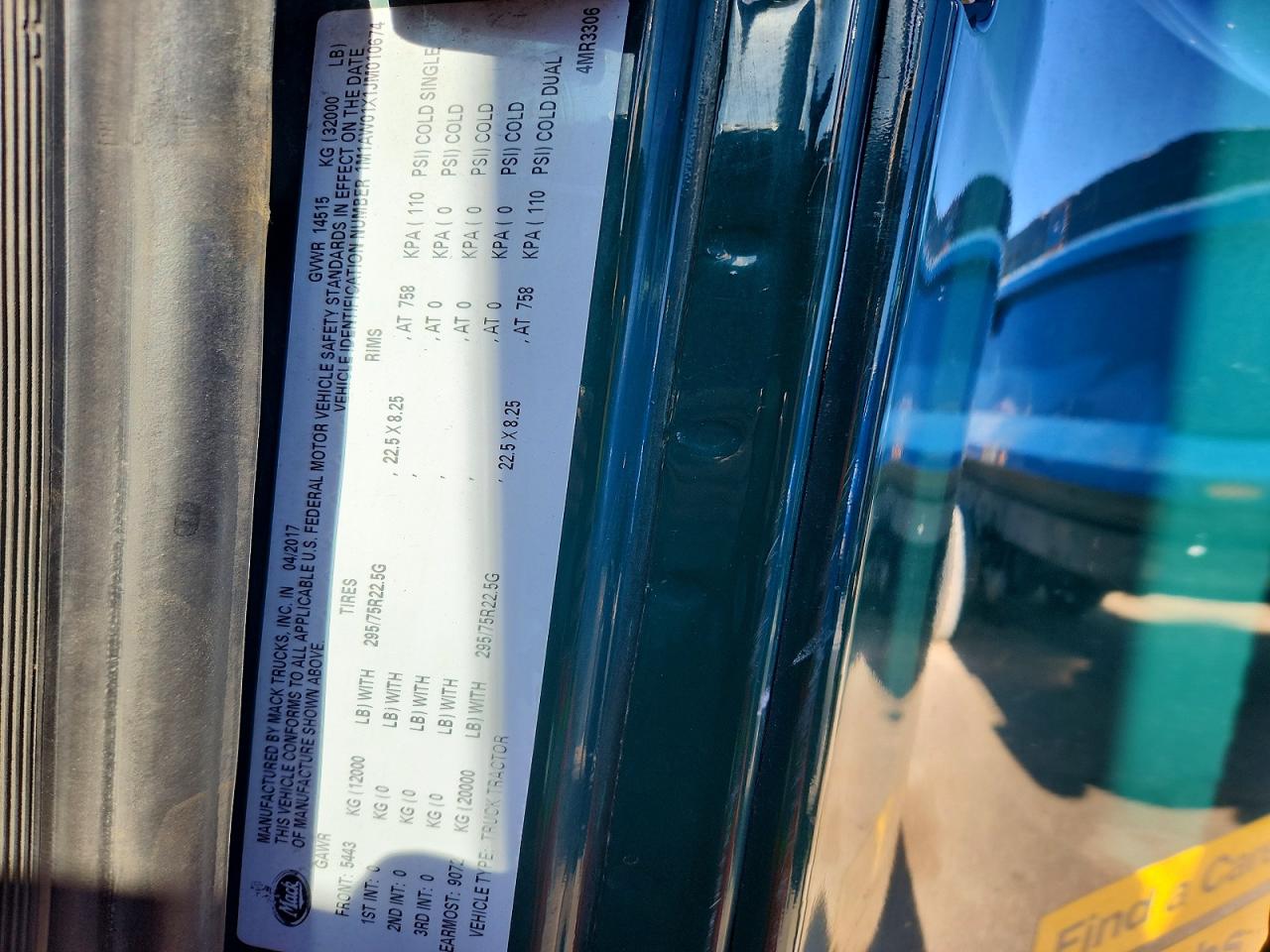 2018 MACK All other VIN 1M1AW01X1JM010674 photo 10