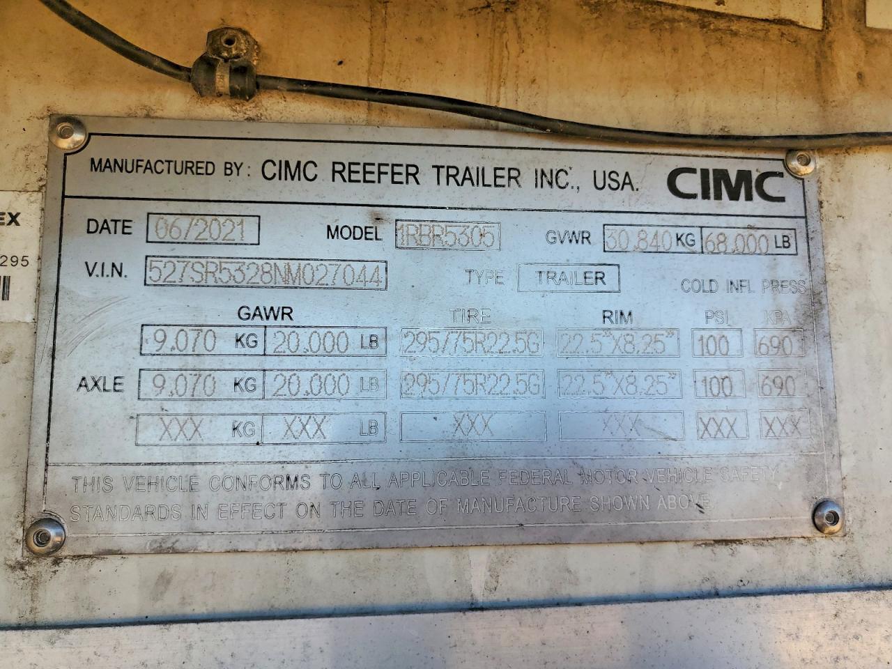 2022 CIMC Trailers VIN 527SR5328NM027044 photo 10