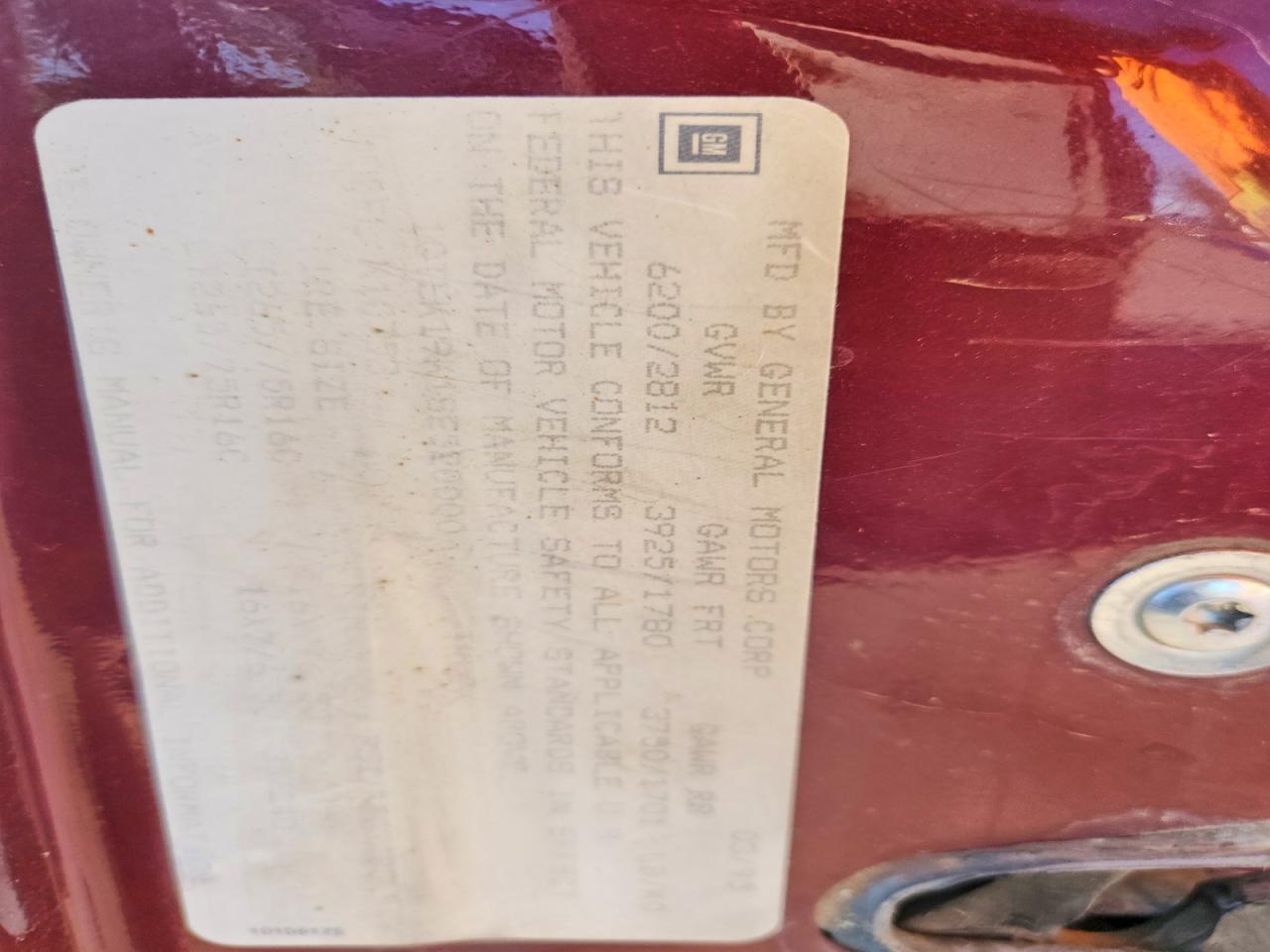 1995 GMC SIERRA VIN 1GTEK19K1SE520000 photo 12