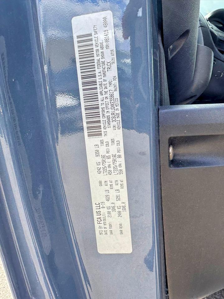 2019 Ram Promaster VIN 3C6URVJGXKE558617 photo 10