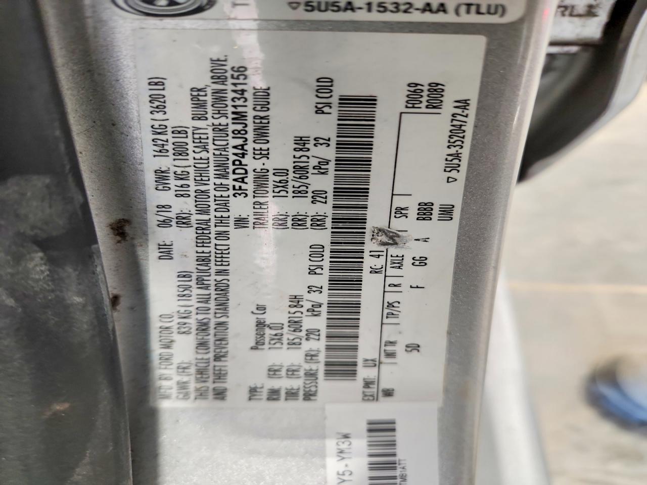 2018 Ford Fiesta VIN 3FADP4AJ8JM134156 photo 12