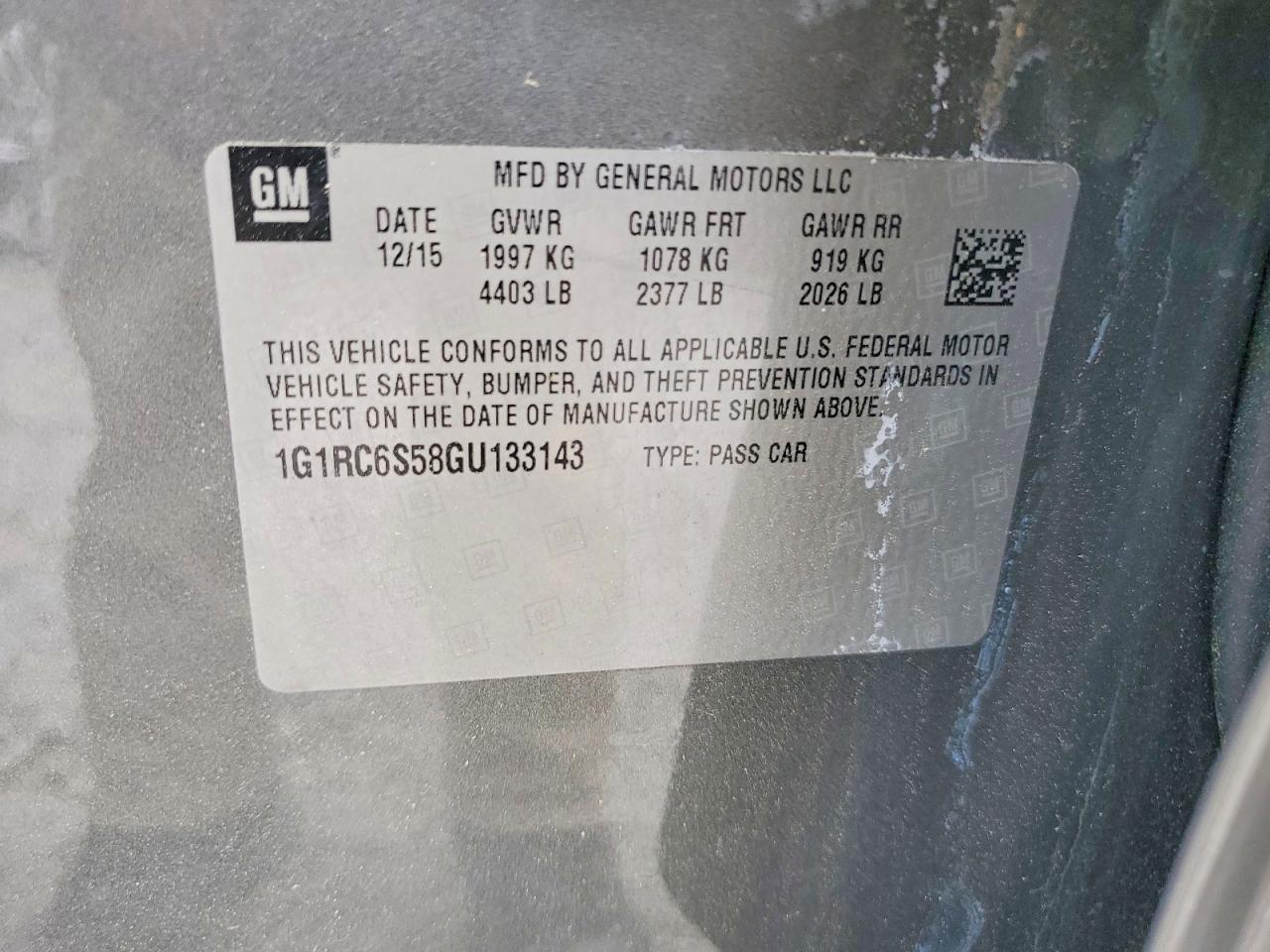 2016 Chevrolet Volt VIN 1G1RC6S58GU133143 photo 12