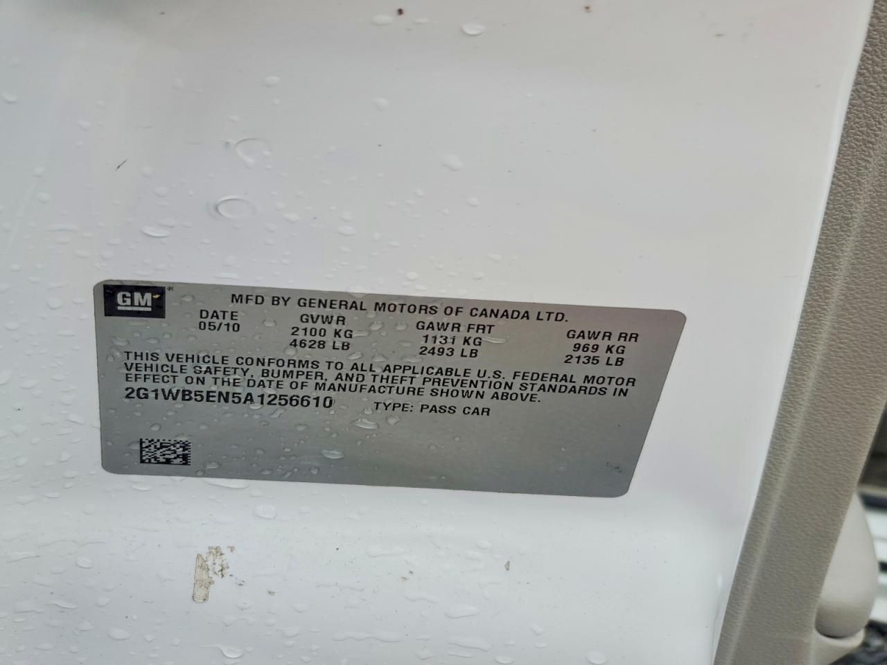 2010 CHEV Impala VIN 2G1WB5EN5A1256610 photo 12
