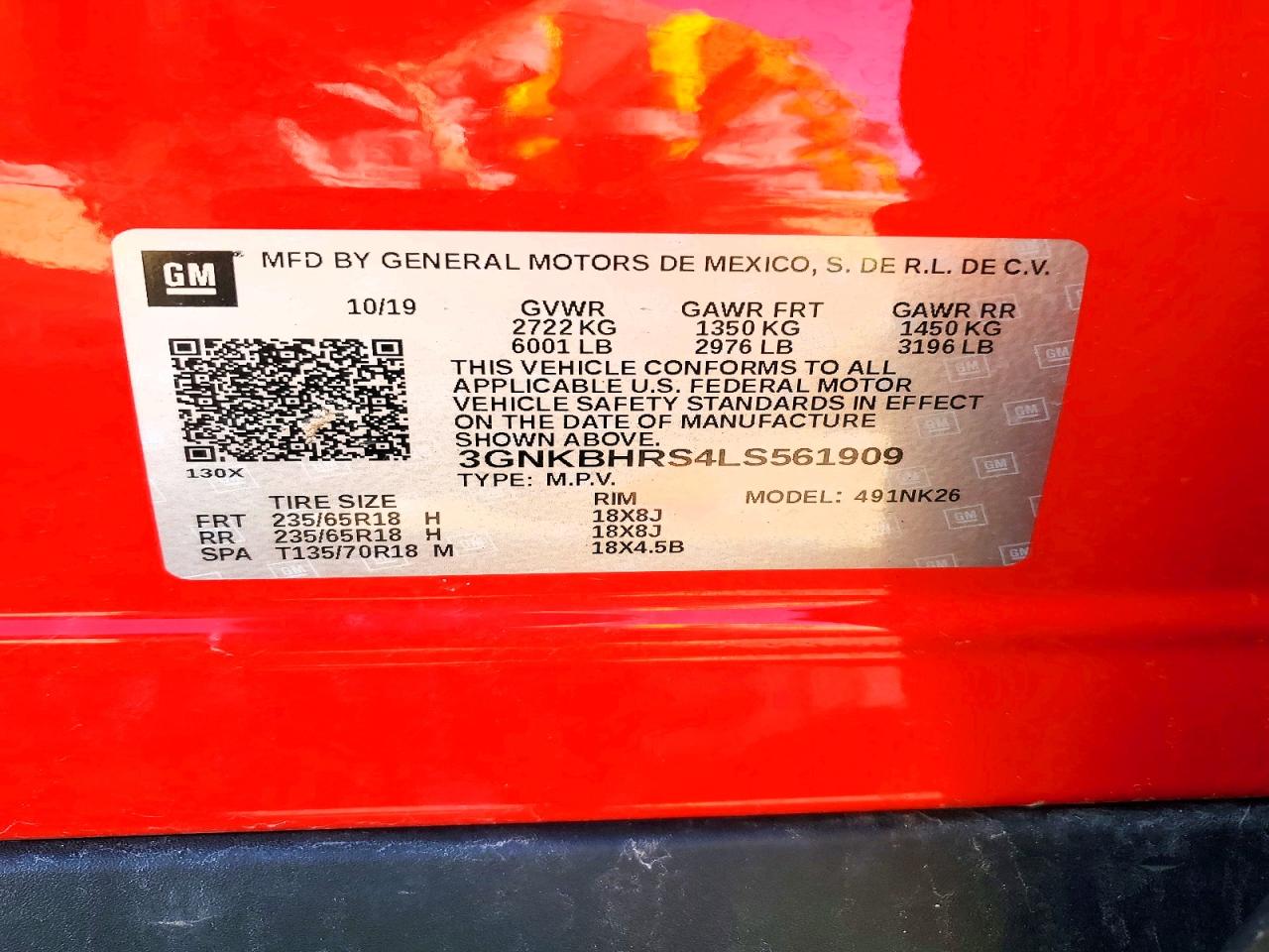 2020 Chevrolet Blazer VIN 3GNKBHRS4LS561909 photo 12