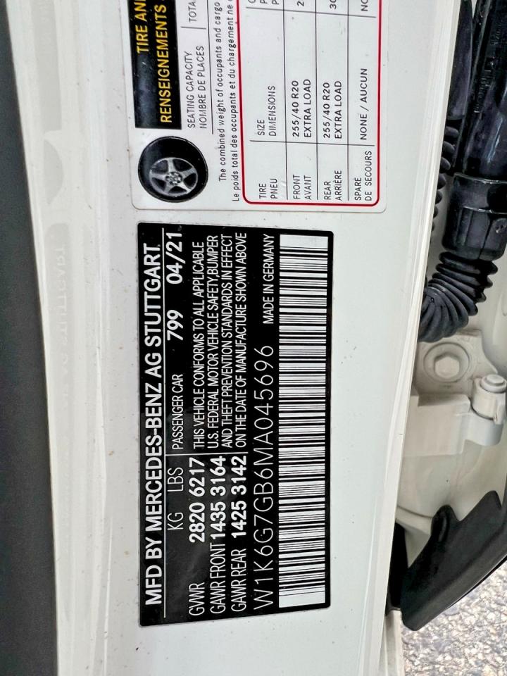 2021 MERCEDES-BENZ S class VIN W1K6G7GB6MA045696 photo 10