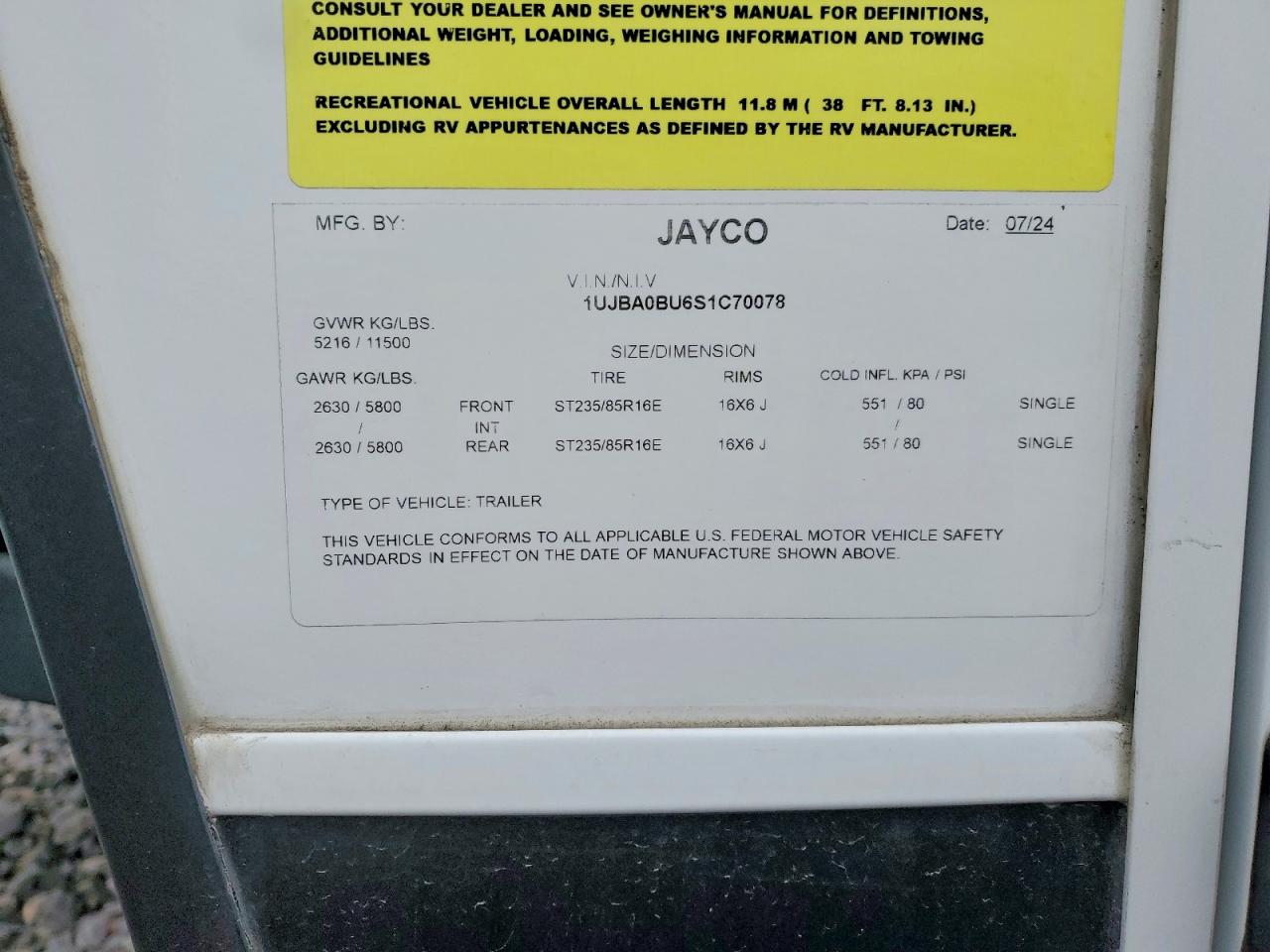 2025 JAYCO Recreation VIN 1UJBA0BU6S1C70078 photo 10