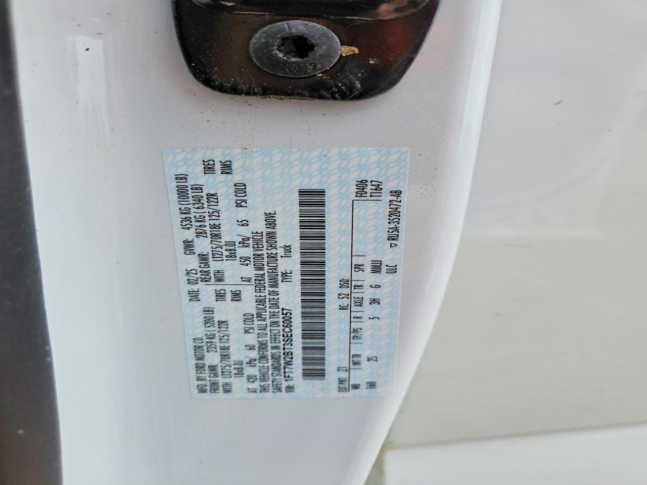 2025 Ford F250 VIN 1FT7W2BT3SEC60057 photo 12