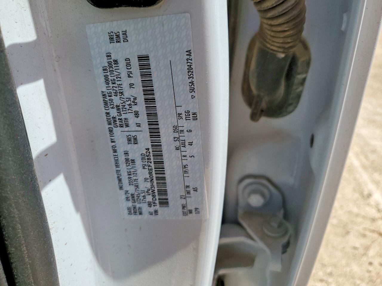 2024 Ford F350 VIN 1FD8W3HN0REF28524 photo 12