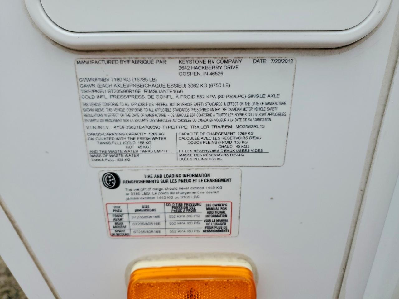 2013 KEYSTONE Montana VIN 4YDF35821D4700593 photo 10