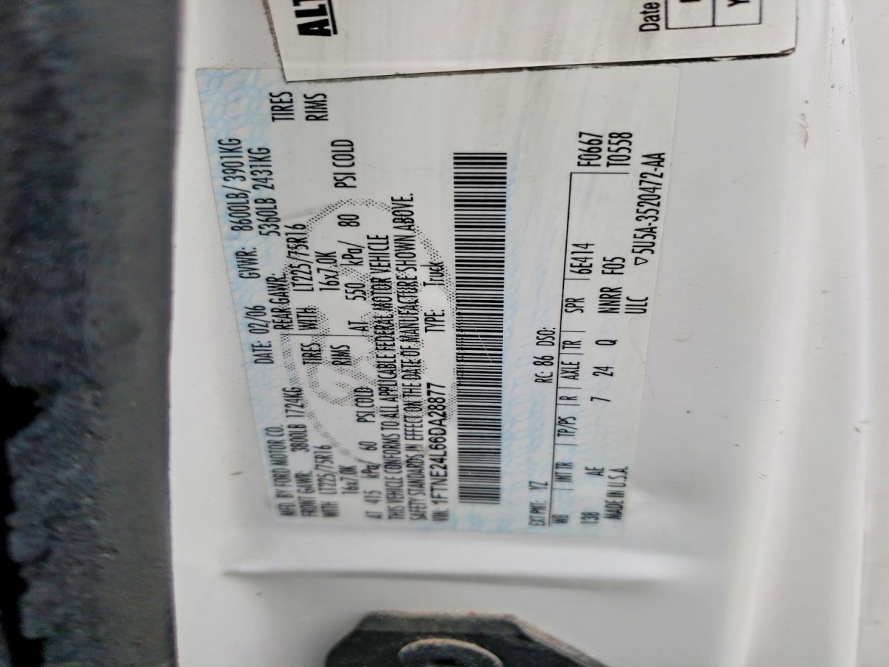 2006 Ford Econoline VIN 1FTNE24L66DA28877 photo 12