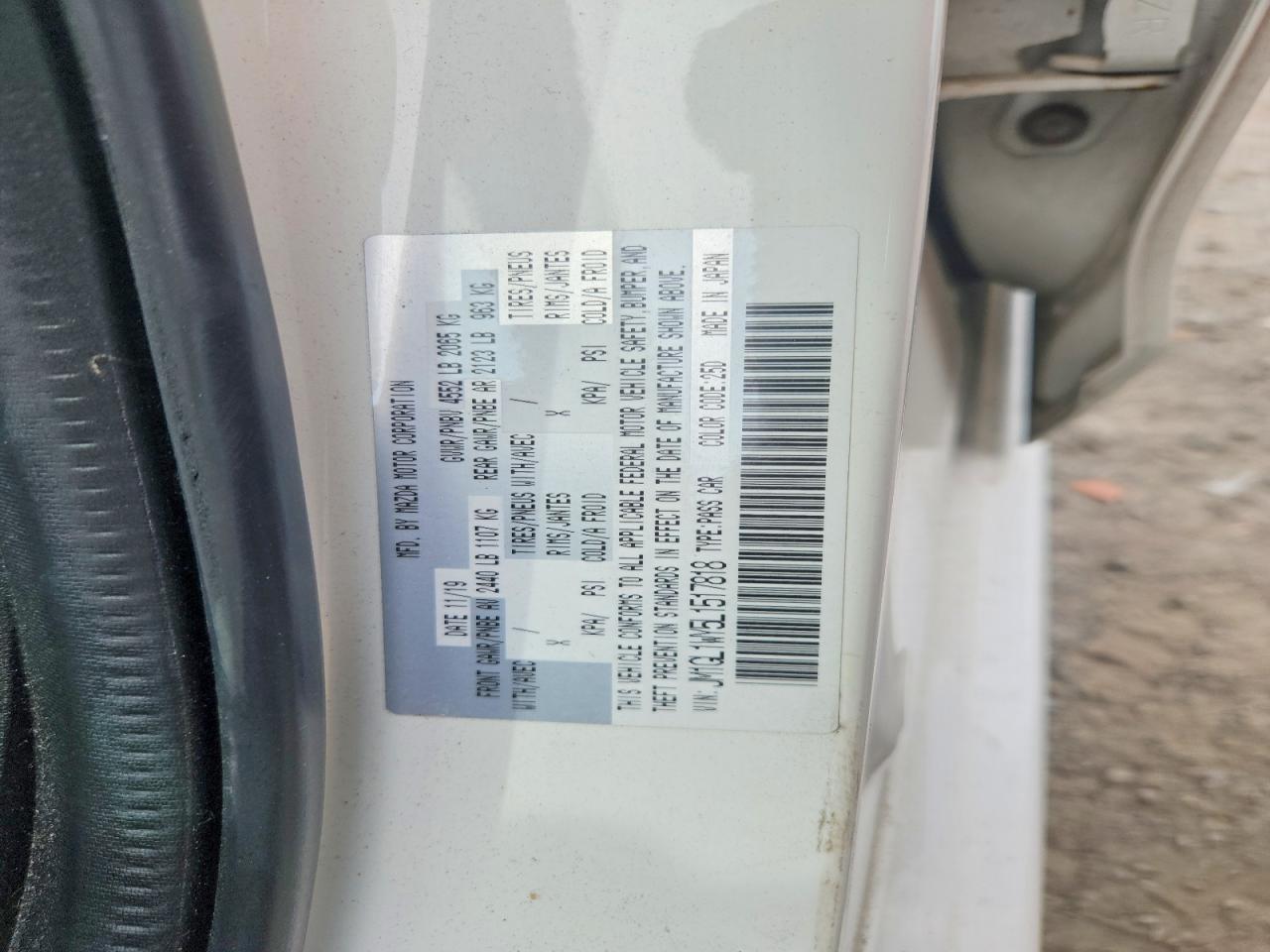 2020 Mazda 6 VIN JM1GL1WY5L1517818 photo 12