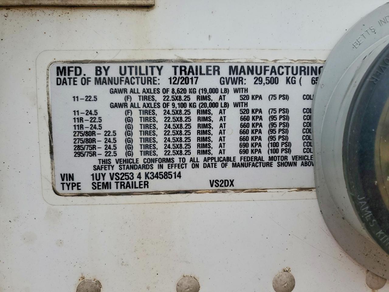 2019 UTILITY All models VIN 1UYVS2534K3458514 photo 10