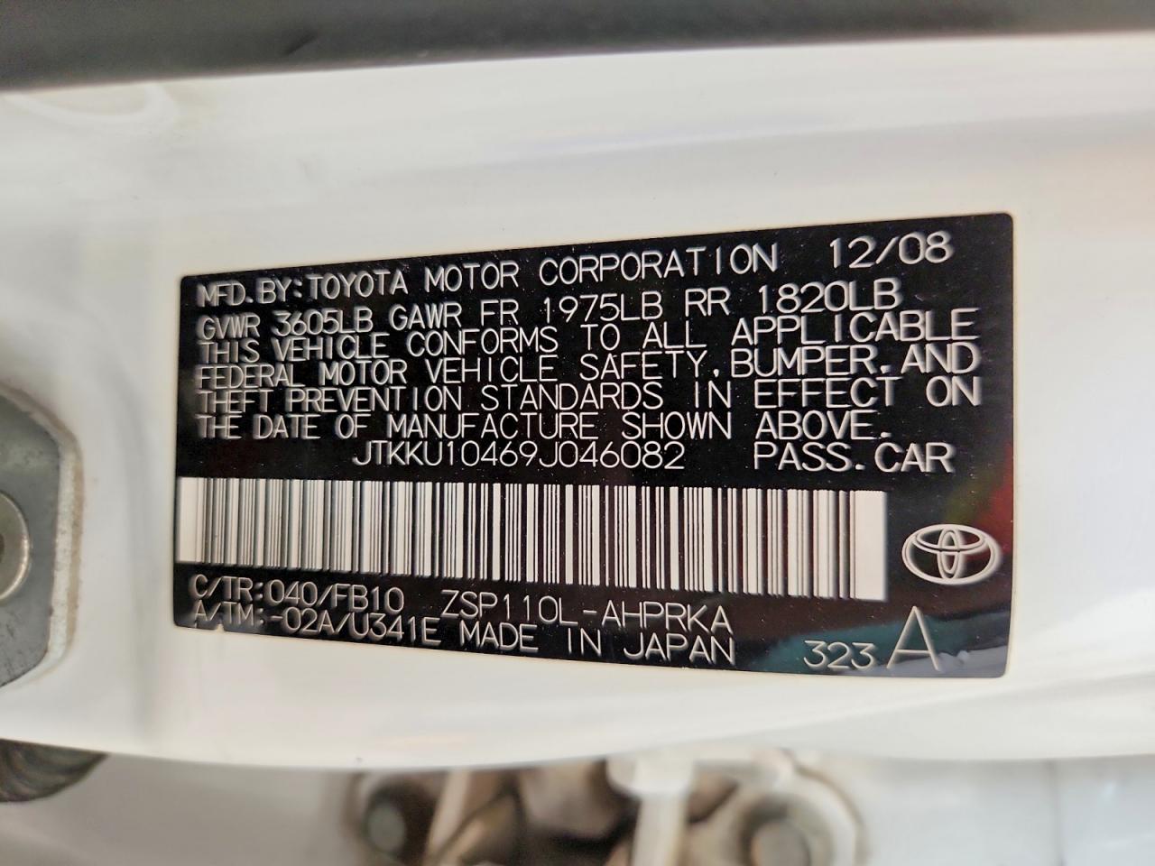 2009 Scion Xd VIN JTKKU10469J046082 photo 12