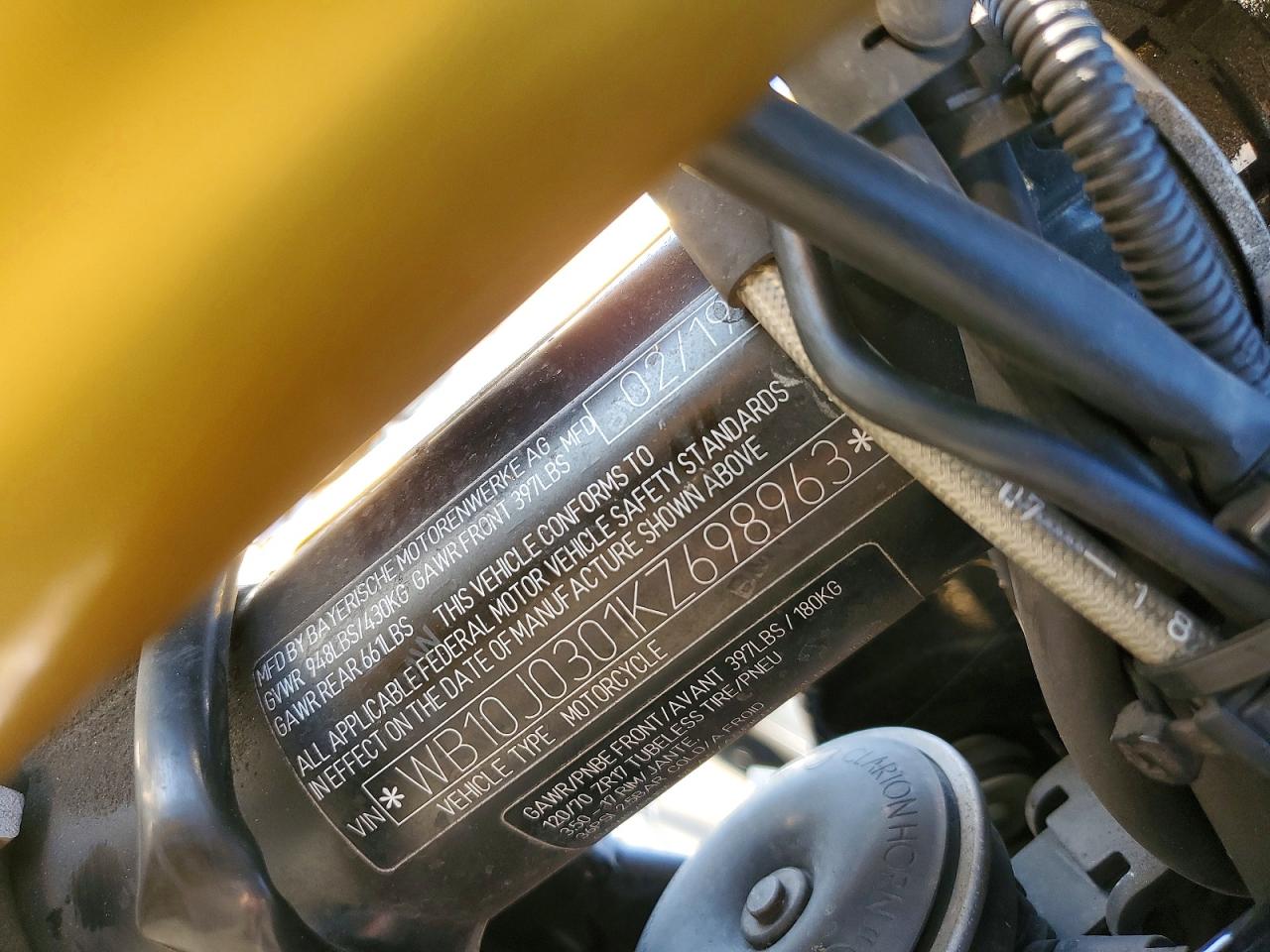 2019 BMW R VIN WB10J0301KZ698963 photo 9