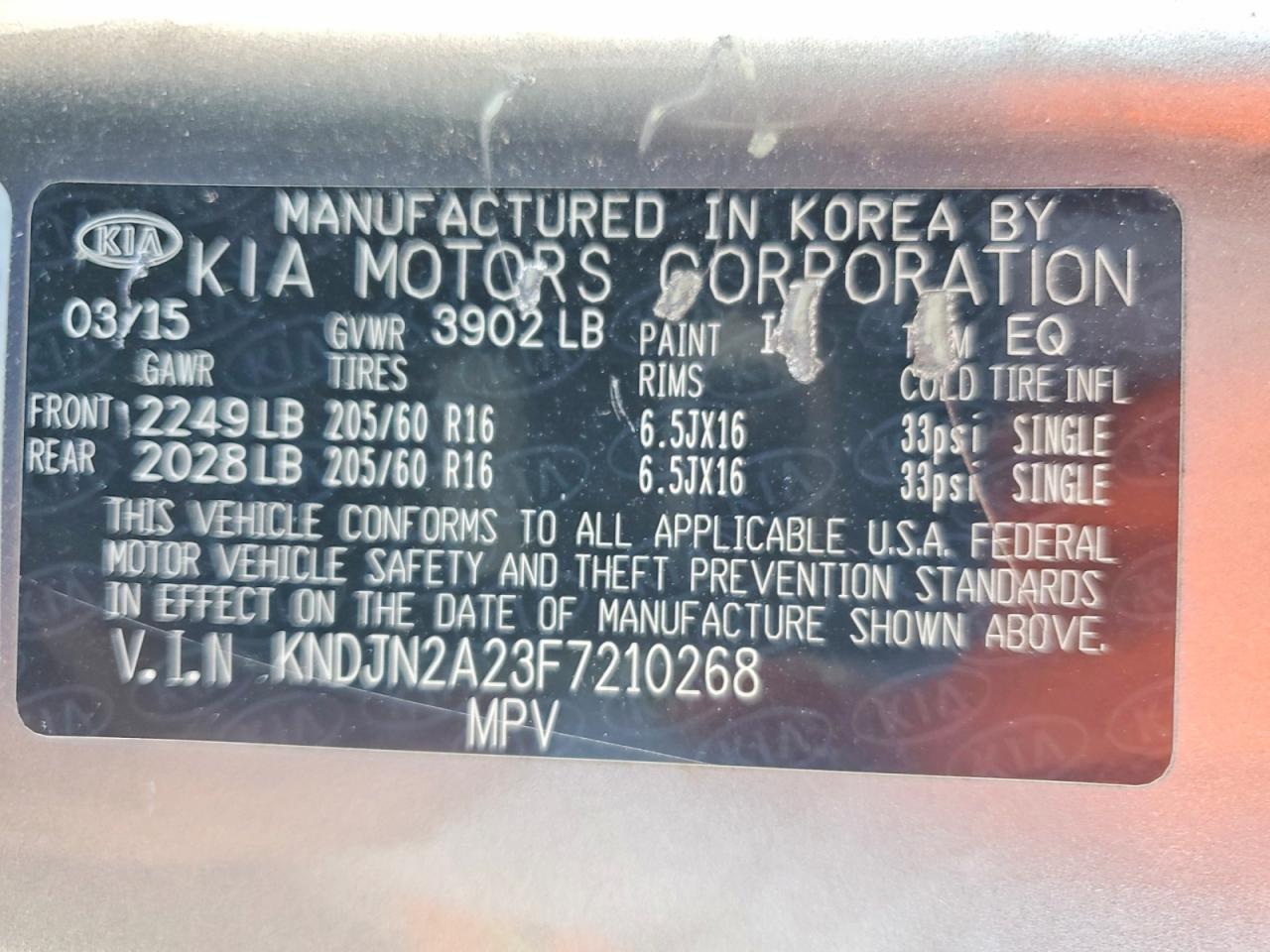 2015 Kia Soul VIN KNDJN2A23F7210268 photo 12
