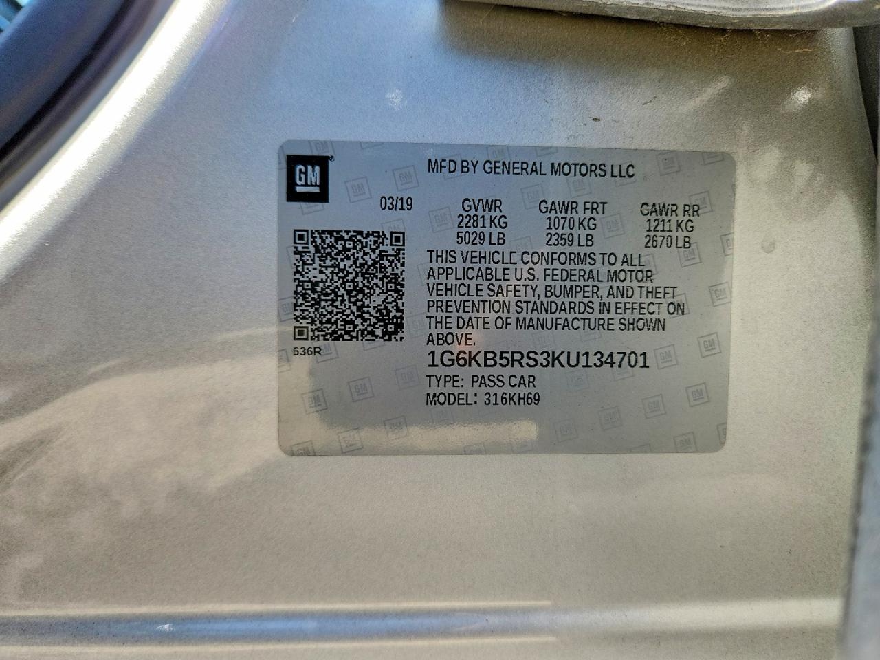 2019 Cadillac Ct6 VIN 1G6KB5RS3KU134701 photo 12