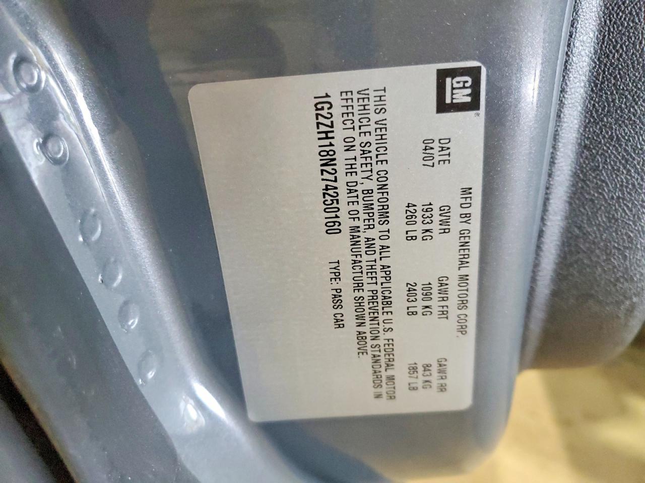 2007 Pontiac G6 VIN 1G2ZH18N274250160 photo 12