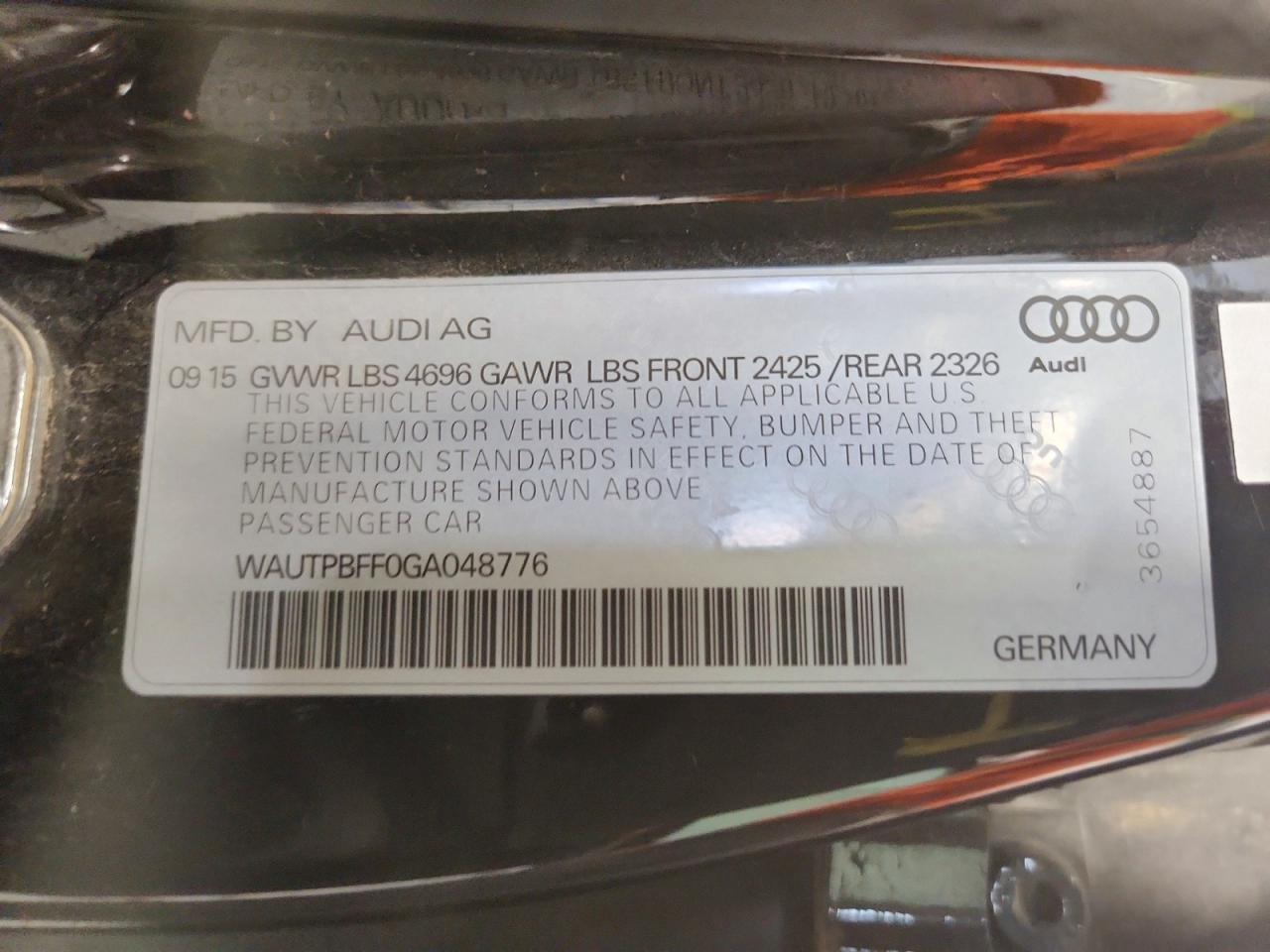 2016 Audi A3 VIN WAUTPBFF0GA048776 photo 12