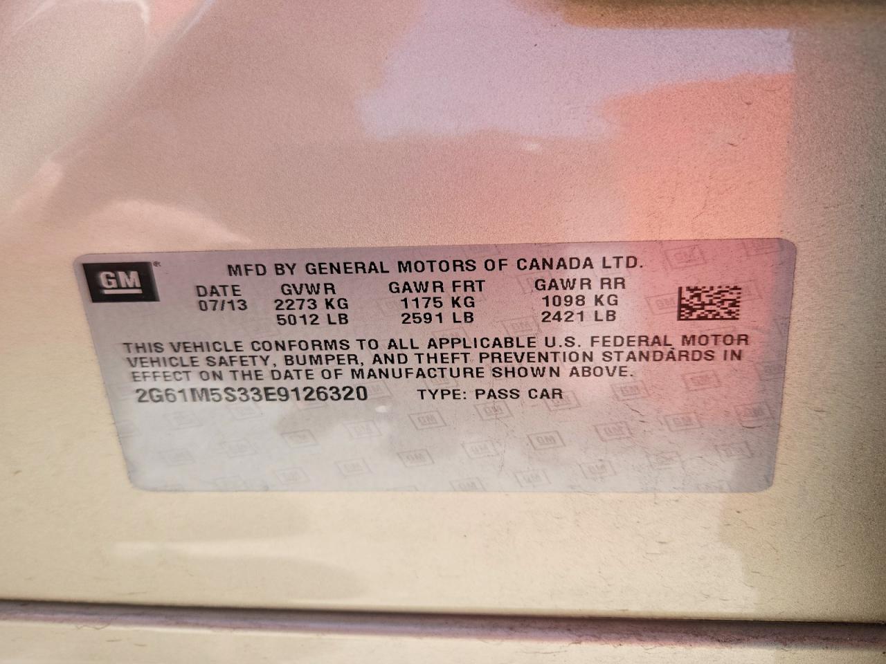 2014 Cadillac Xts VIN 2G61M5S33E9126320 photo 12