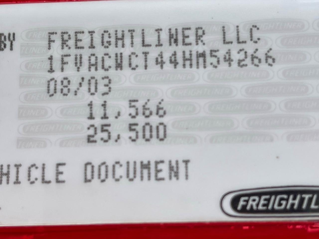 2004 FREIGHTLINER All other VIN 1FVACWCT44HM54266 photo 10